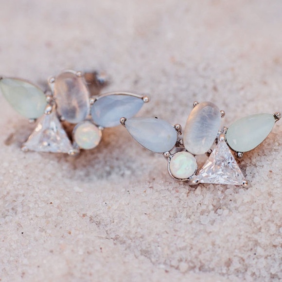 Pura Vida Skylar Gemstone Stud Earrings NWT - Picture 6 of 7